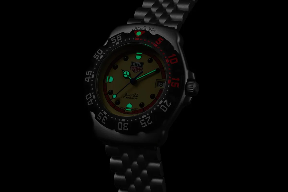 Complete set of TAG Heuer Formula 1 × Kith watches in special case