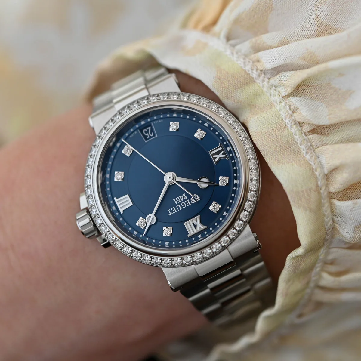 Breguet Marine Dame 9518 with silver dial