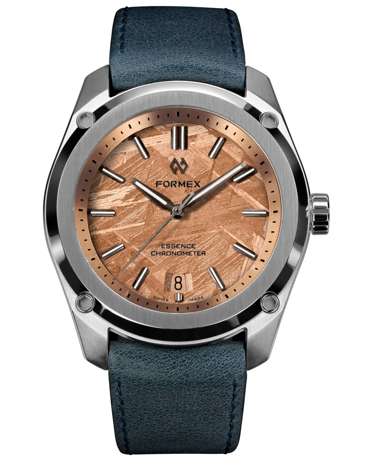 Formex Essence 39mm Space Gold with leather strap