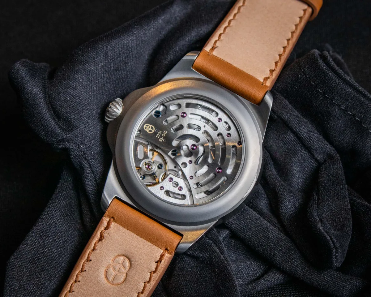 Skeletonized movement of Robot Aerodynamic watch