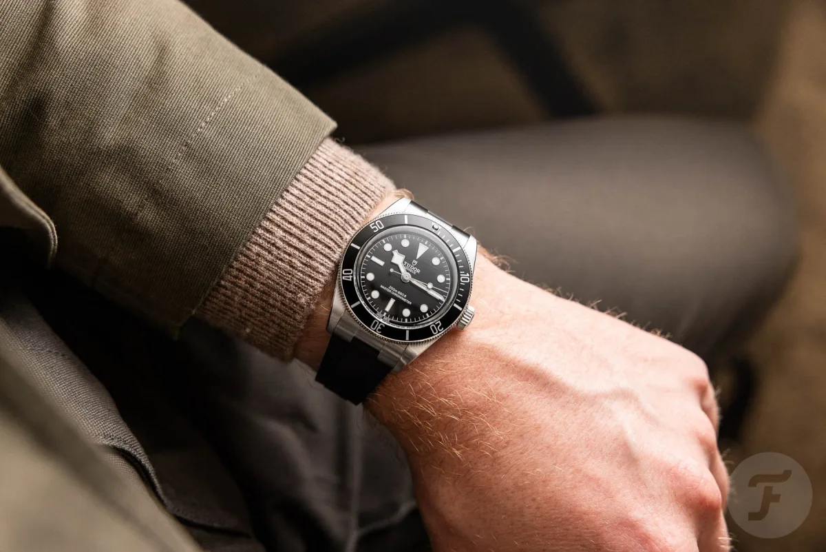 Tudor Black Bay Burgundy model with vintage elements