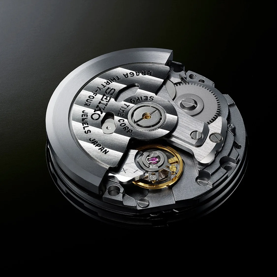 Modern Seiko automatic movement with visible rotor