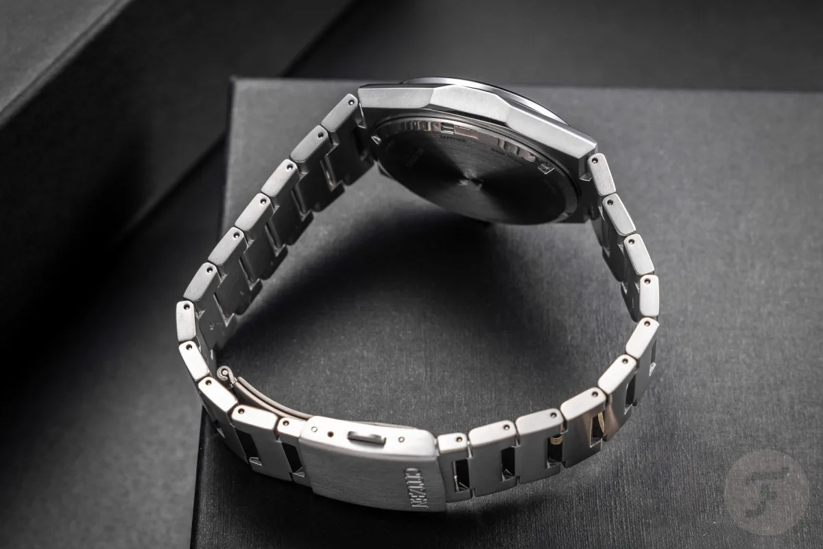 Different hand designs of Citizen Super Titanium Eco-Drive Day-Date watches