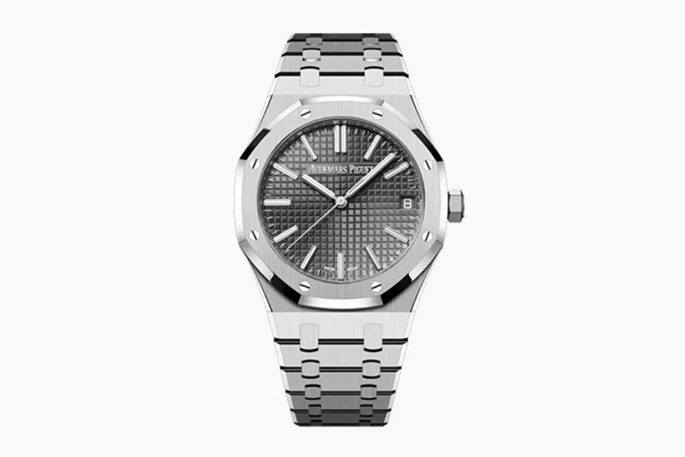 Audemars Piguet Royal Oak with octagonal case and tapisserie dial