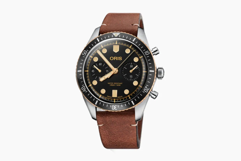 Oris Divers Sixty-Five Chronograph with bronze bezel