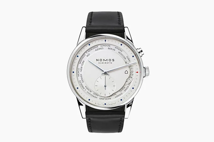 NOMOS Zurich World Time Watch displaying 24 time zones