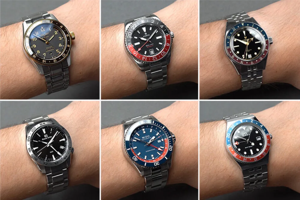 Enthusiastic watch collectors exploring GMT watches