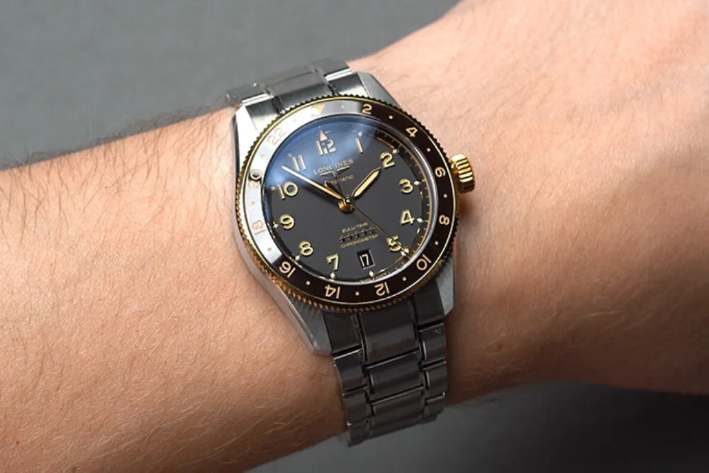 Longines Spirit Zulu Time with gold accents