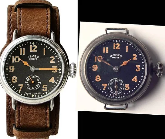 Timex Midget Trench watch modified for soldiers.