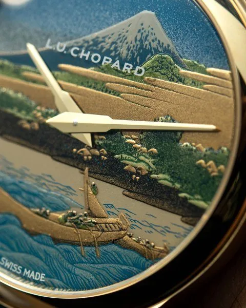 Chopard L.U.C XP Urushi Ukiyo-e dial with three-dimensional effect