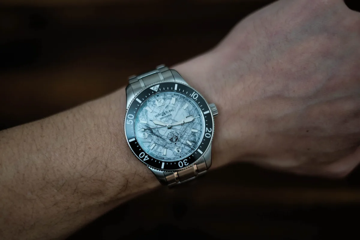 Montblanc Iced Sea Automatic Date Diver watch face