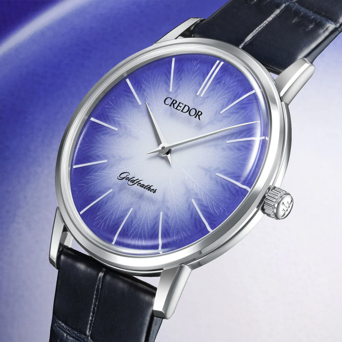 Credor Goldfeather with Imari Nabeshima porcelain dial