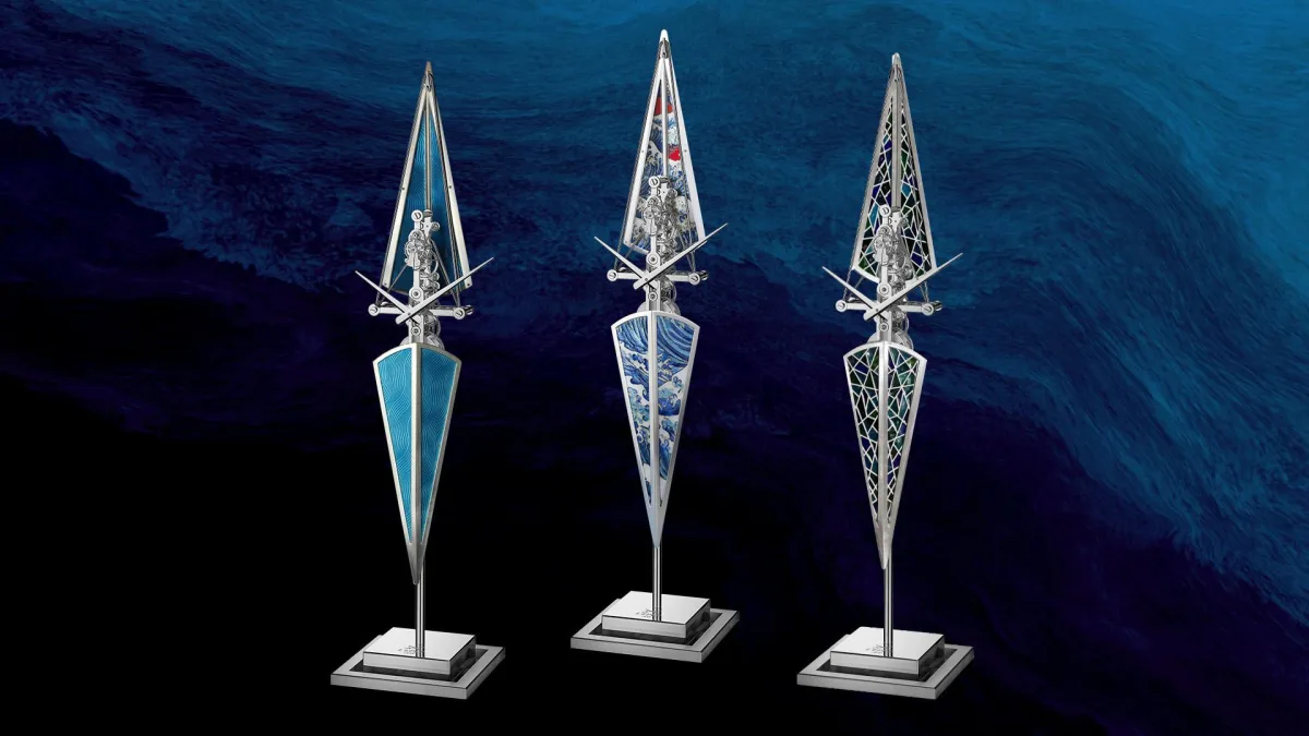Prism model showcasing plique-à-jour technique
