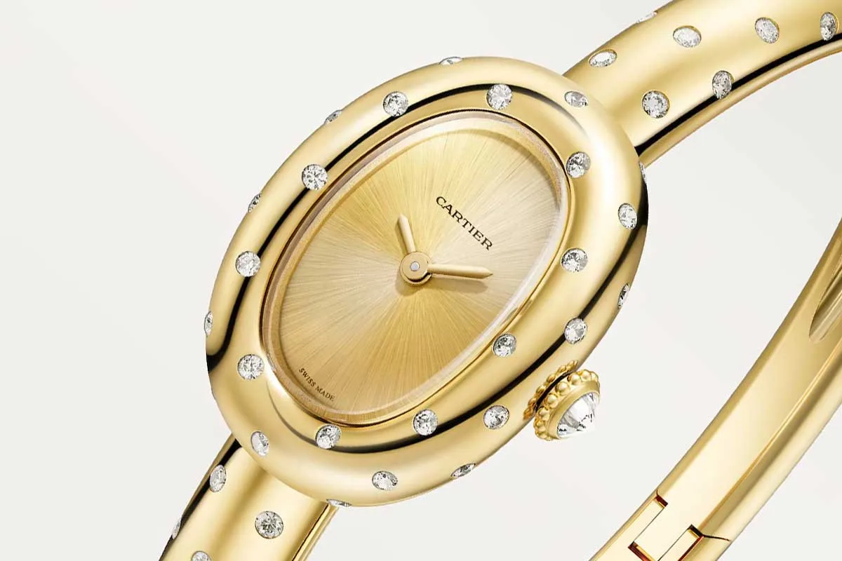 Cartier Baignoire small yellow gold watch
