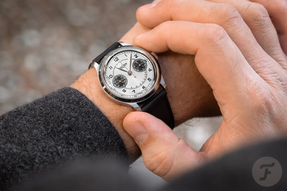 Wrist shot of wearing Vulcain Monopusher Heritage Panda
