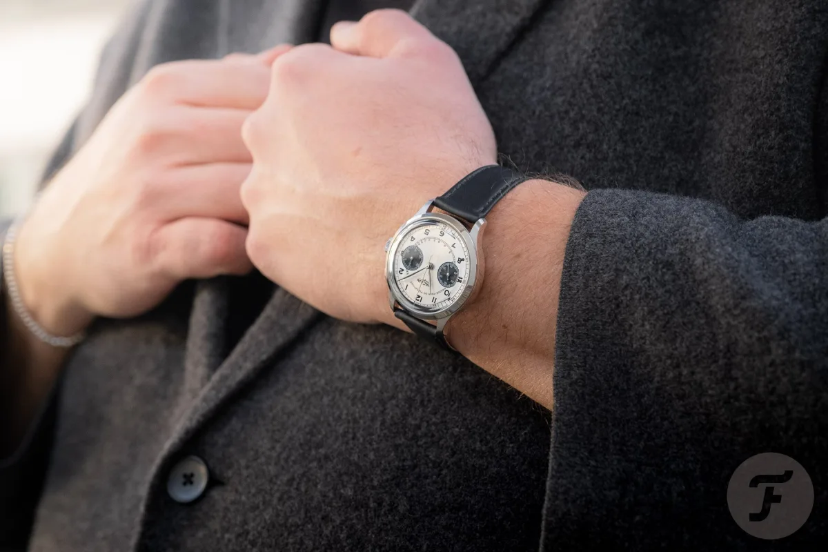 Vulcain Monopusher Heritage Panda with chronograph features