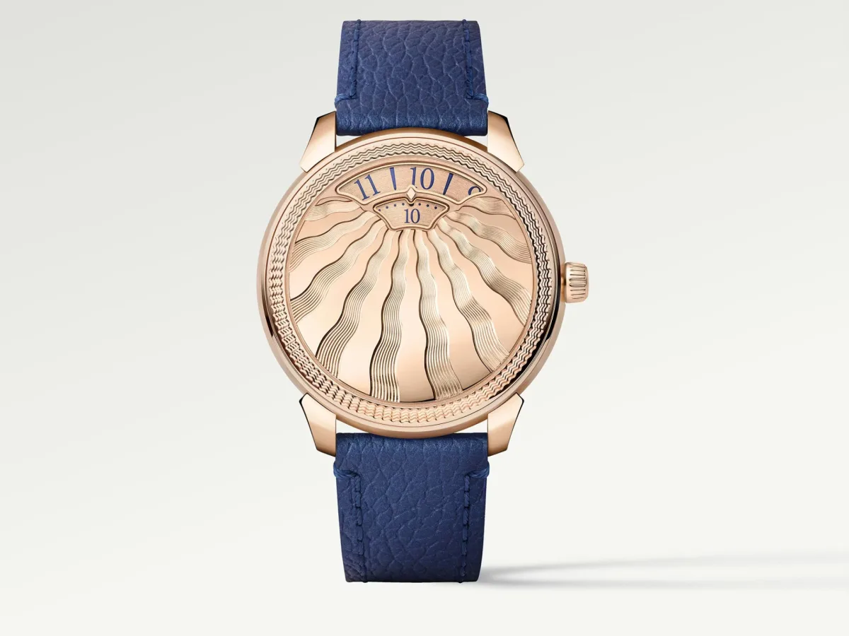 Louis Vuitton Tambour Convergence Rose Gold Guilloché watch