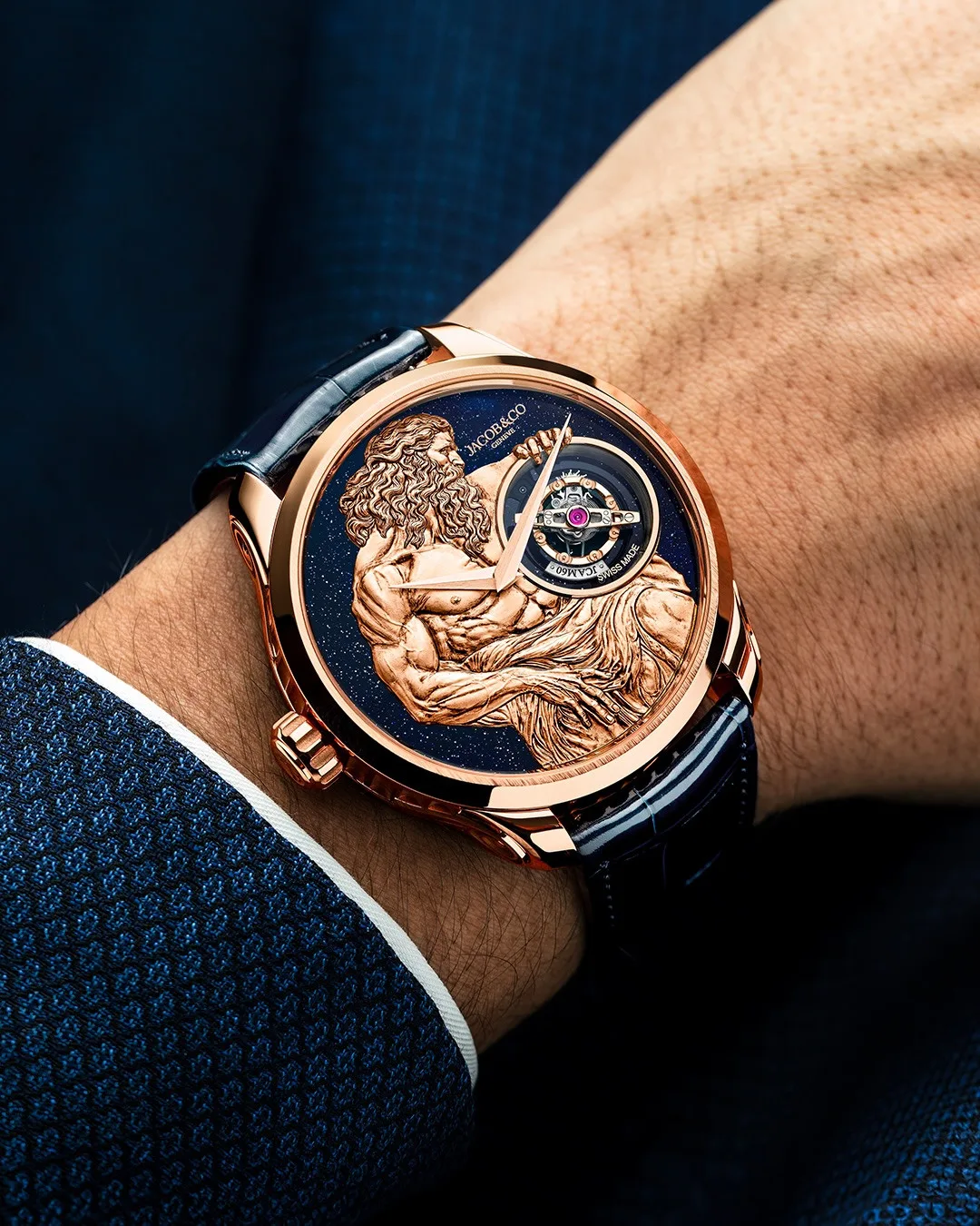 Side view of the God of Time showcasing its thickness