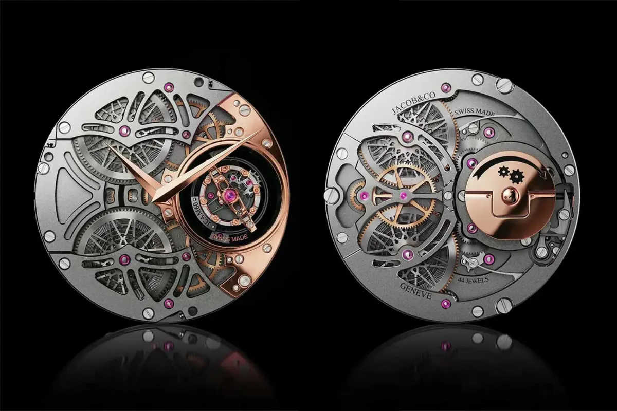 Back of the God of Time watch with Jacob Arabo's portrait
