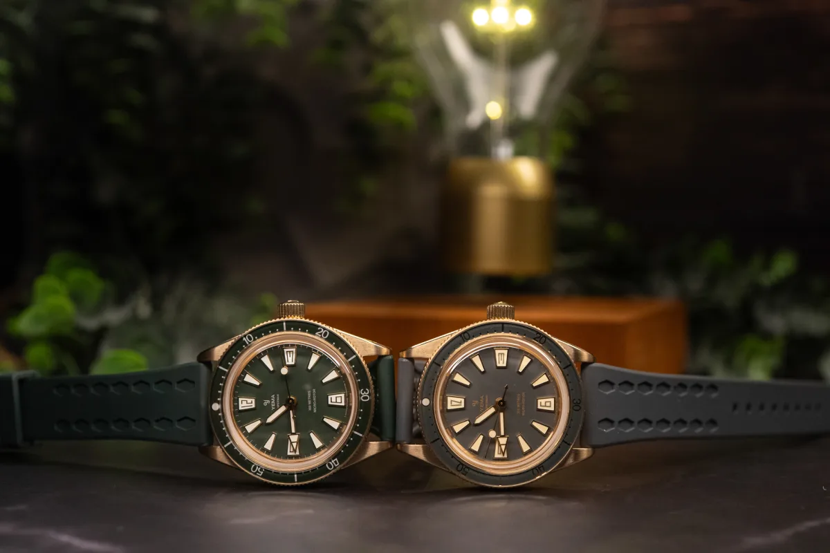 Yema Skin Diver Slim Bronze CMM.20 showcasing classic and modern features