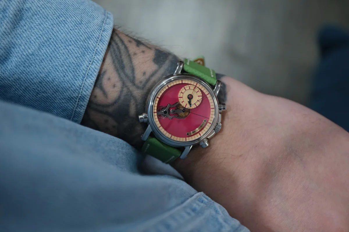 Qian GuoBiao Split-Seconds Chronograph with colorful dial
