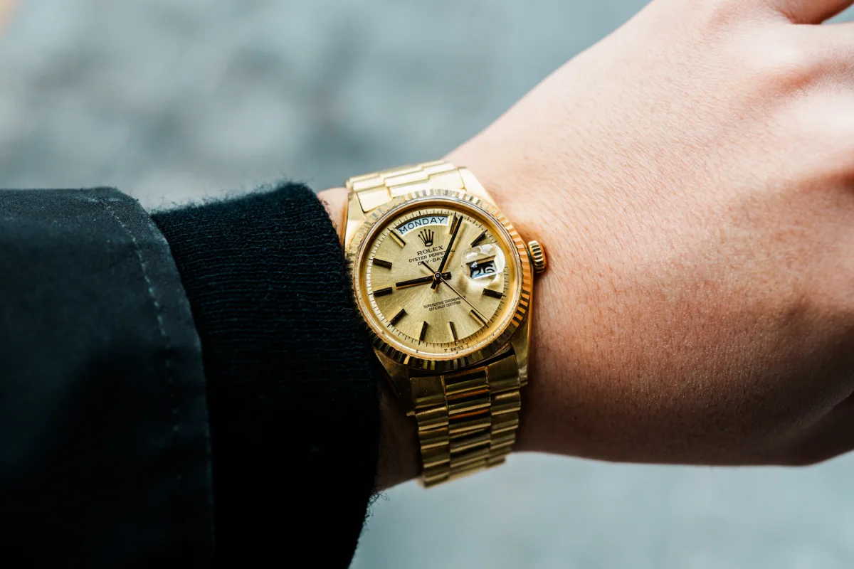 Gold case and President bracelet combination