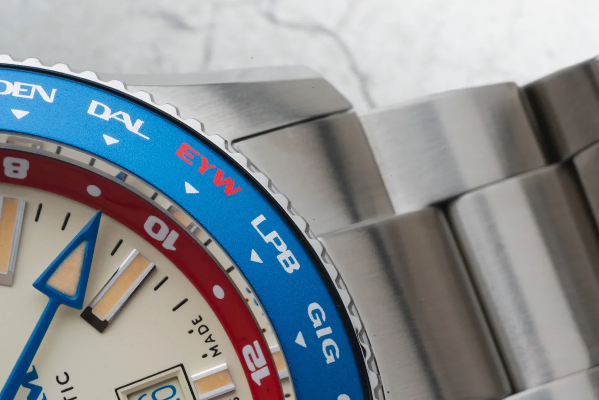 Christopher Ward C60 Clipper GMT dial and hands