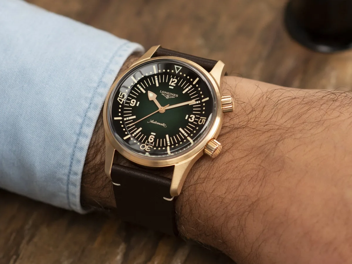 Longines Legend Diver watch close-up