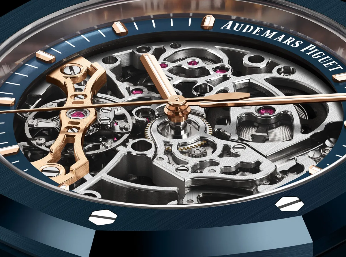 Rhodium-plated movement of Audemars Piguet 3132