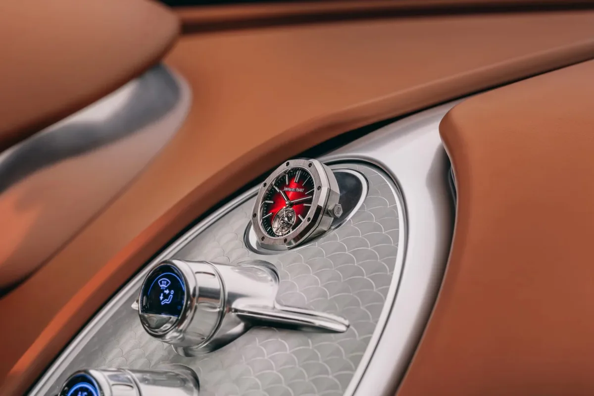 Audemars Piguet Royal Oak in Bugatti Veyron dashboard