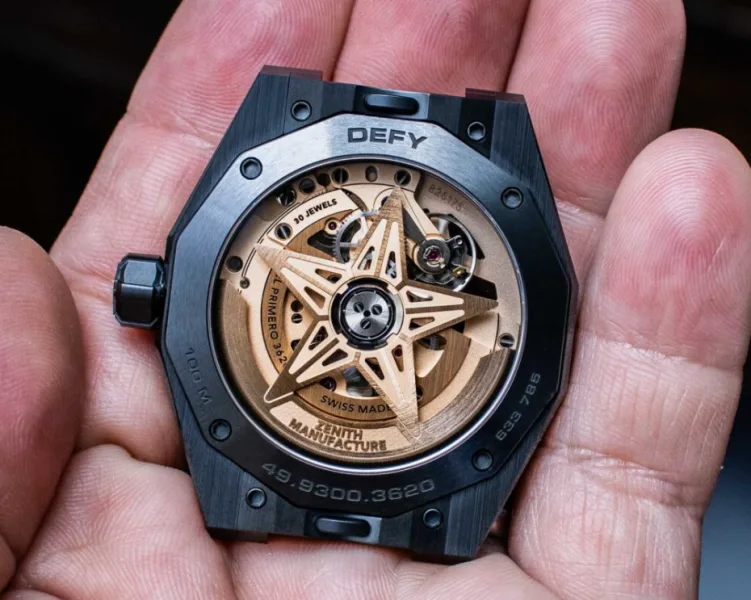 El Primero 3620 SK movement view through the case