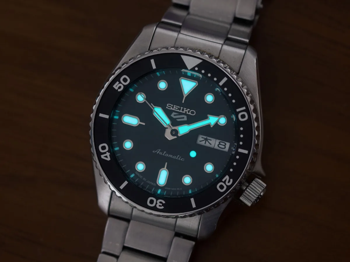 Dial of Seiko SRPK29 with indices and hands