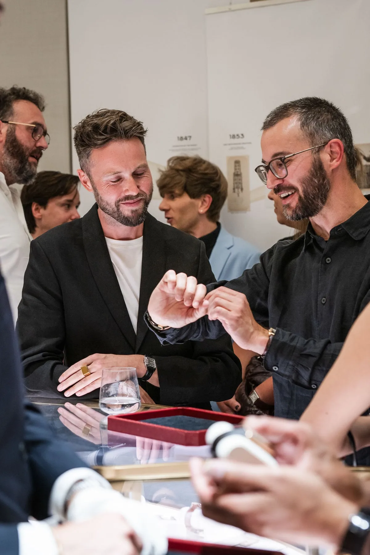 Watch enthusiasts at a meetup event