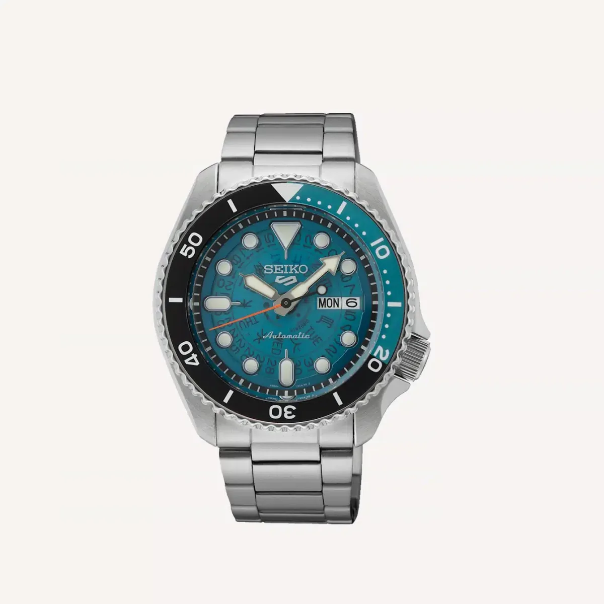 Seiko 5 Sport SRPJ45 with aquamarine dial