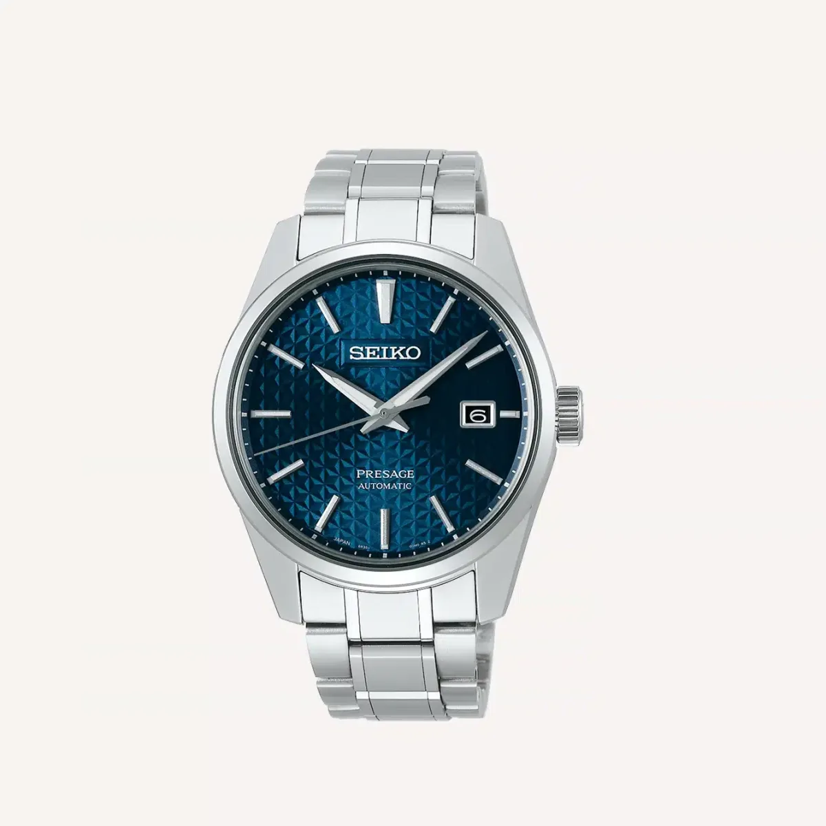 Seiko Presage Sharp Edged SPB167 with embossed blue dial