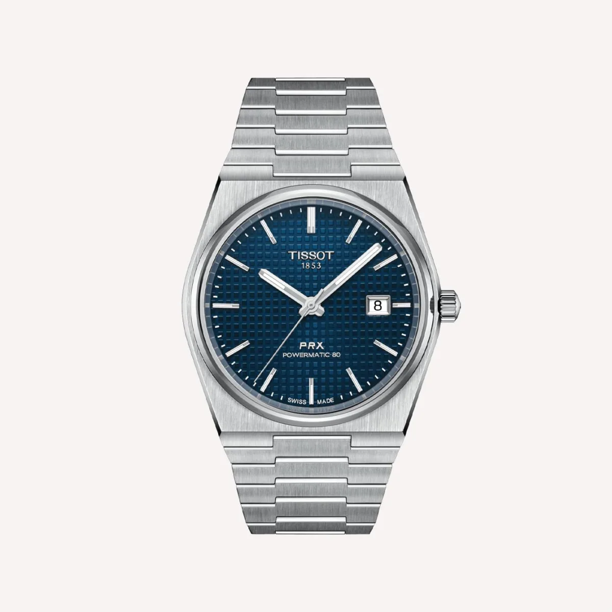 Tissot PRX Powermatic 80 with waffle pattern dial