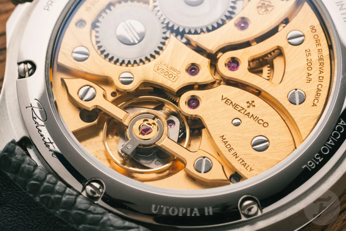 Venezianico Redentore Utopia II with V5001 movement details