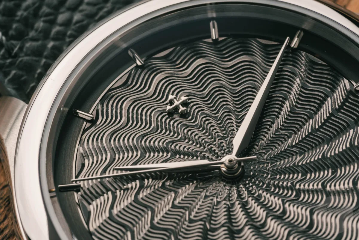 Close-up of the Marea motif on the Venezianico Redentore Utopia II dial