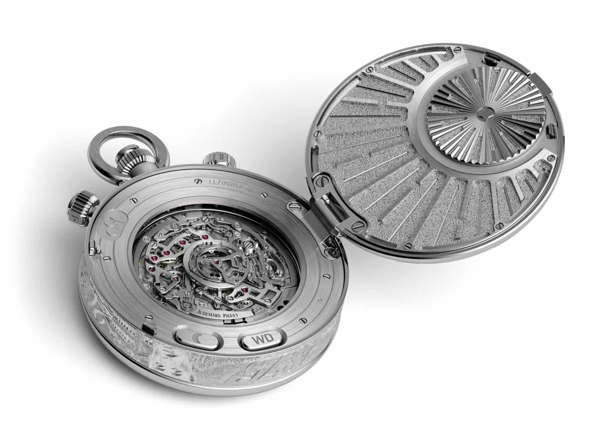 Audemars Piguet 150 Heritage Pocket Watch showing Gregorian calendar