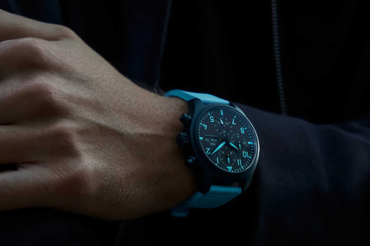 IWC Pilot’s Watch George Russell special edition watch on display