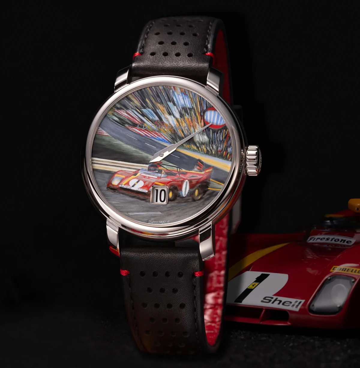 Close-up of Chopard L.U.C Quattro Spirit of ‘72 dial
