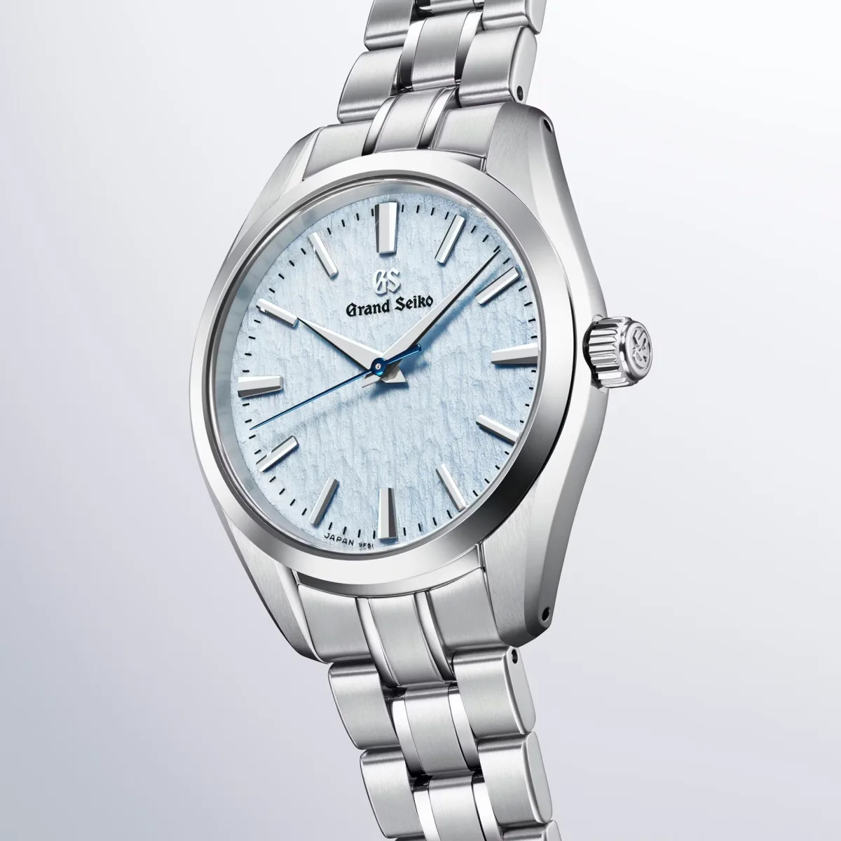 Close-up of Grand Seiko Skyflake dial