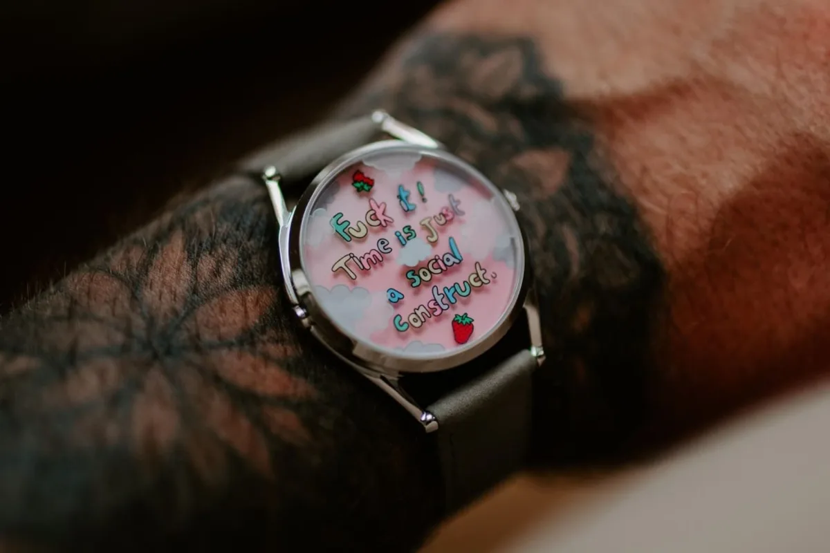 Mr Jones Berry Late Again! watch with animated strawberry dial