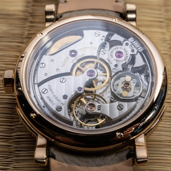 Louis Vuitton Escale Minute Repeater side view with slider