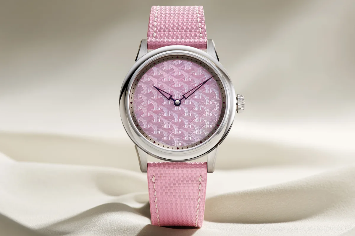 Bauhinia flower symbol on the Watch Ho & Co. x Selten Jui