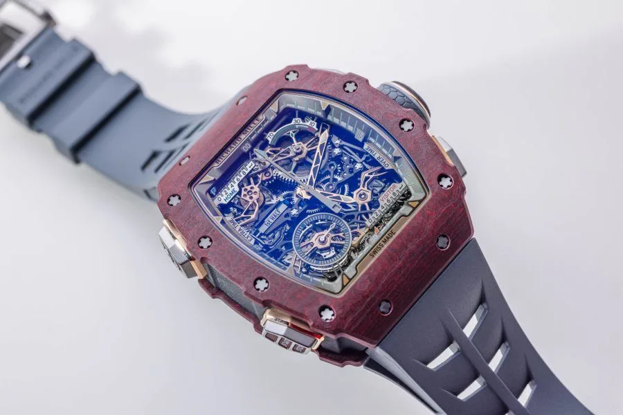 Close-up of Richard Mille RM 41-01 Tourbillon Soccer watch dial
