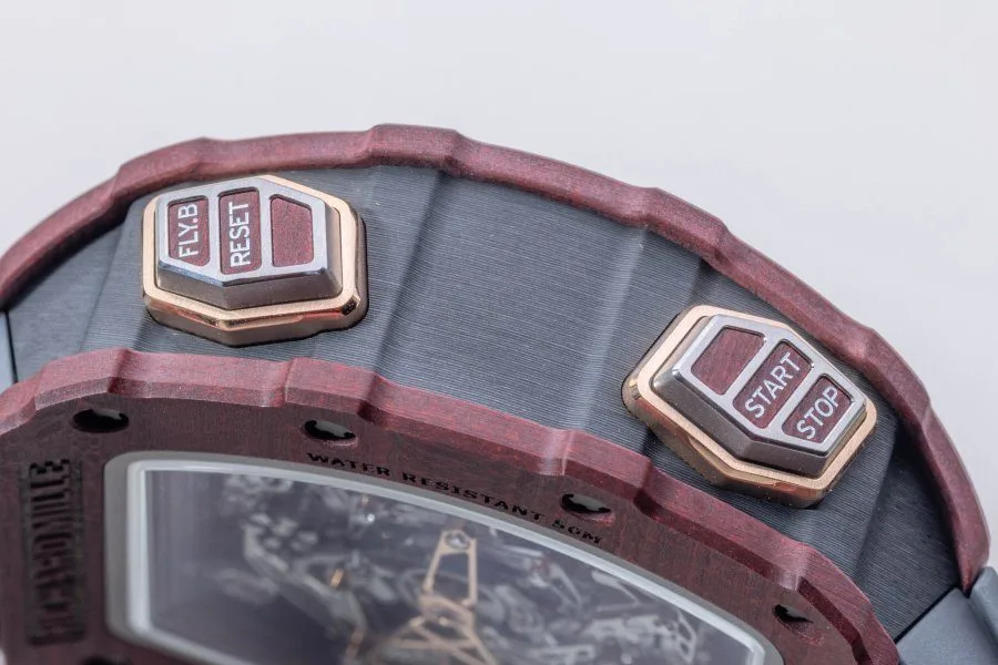 Richard Mille watch crown with football motif