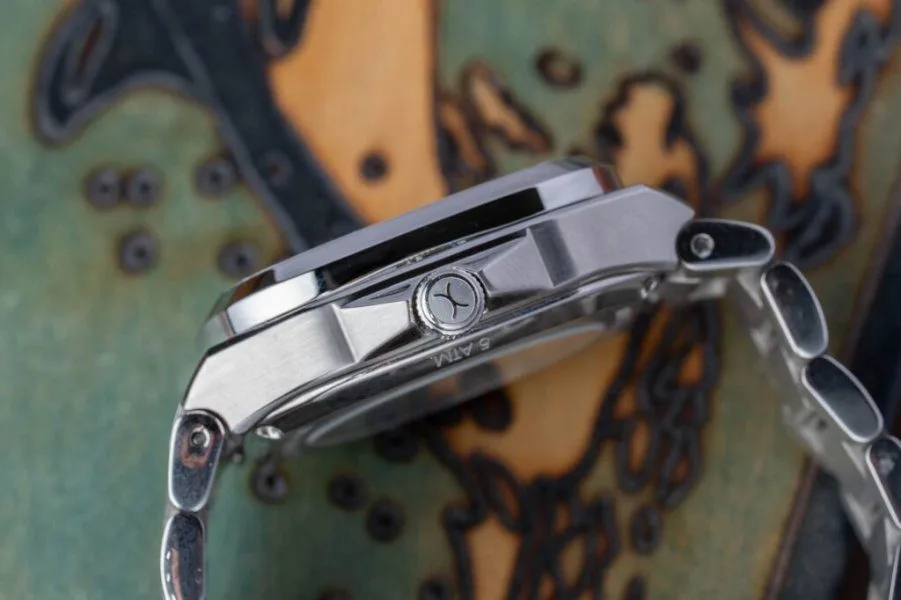 Xeric Timeline Retrograde Automatic watch on wrist