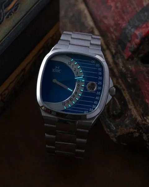 Xeric Timeline Retrograde showing date window and cyclops