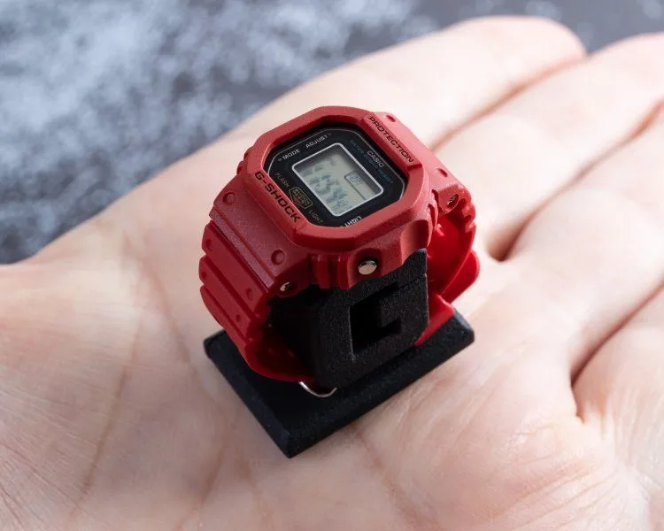 Close-up of Casio G-Shock Nano DWN5600 design features